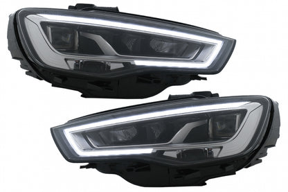 Full LED Headlights with Sequential Turning Lights for Audi A3 8V Pre-Facelift 2013–2016 LHD