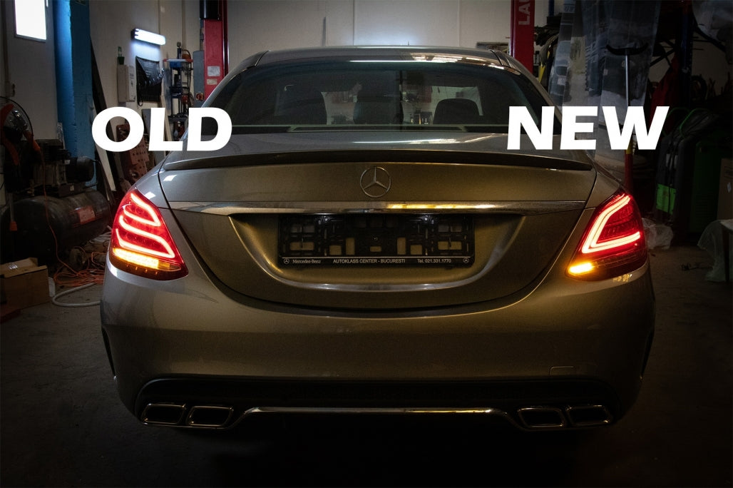 Full LED Taillights Facelift Design for Mercedes C-Class W205 Sedan (2014–2018)
