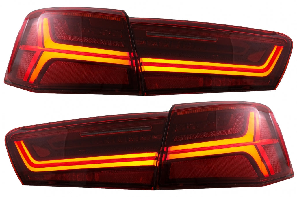 Full LED Taillights Facelift Design with Sequential Indicators for Audi A6 C7 Limousine (2011–2014)