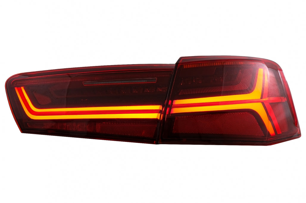 Full LED Taillights Facelift Design with Sequential Indicators for Audi A6 C7 Limousine (2011–2014)