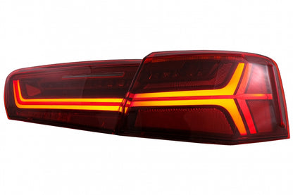 Full LED Taillights Facelift Design with Sequential Indicators for Audi A6 C7 Limousine (2011–2014)