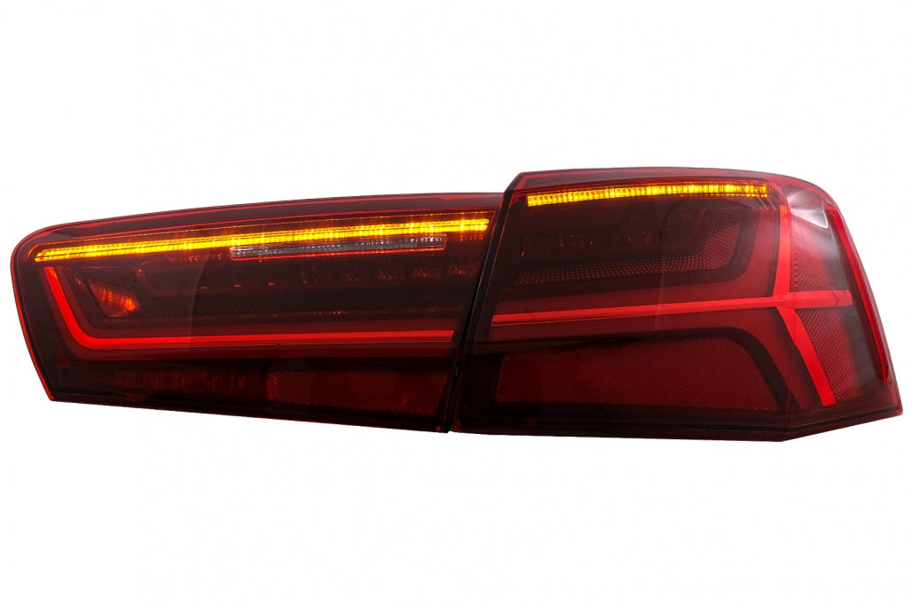 Full LED Taillights Facelift Design with Sequential Indicators for Audi A6 C7 Limousine (2011–2014)