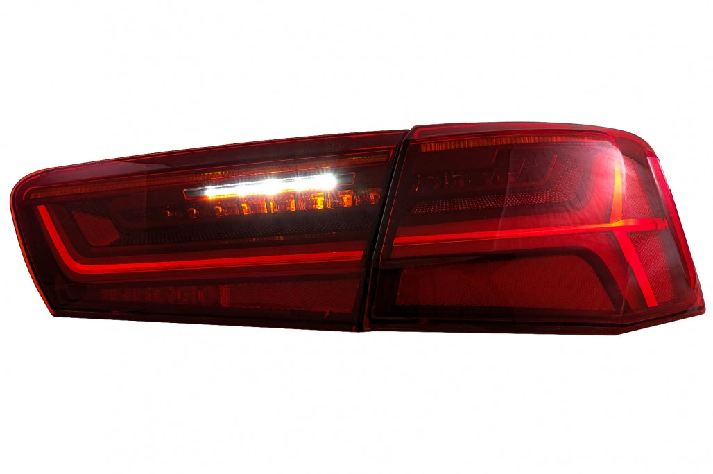 Full LED Taillights Facelift Design with Sequential Indicators for Audi A6 C7 Limousine (2011–2014)