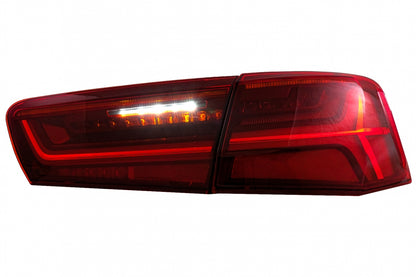 Full LED Taillights Facelift Design with Sequential Indicators for Audi A6 C7 Limousine (2011–2014)