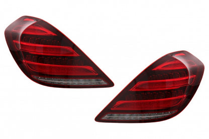 Full LED Taillights Facelift Design with Sequential Turn Signals for Mercedes S-Class W222 (2013–2017)