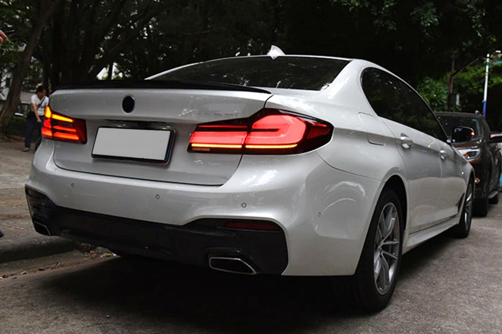 Full LED Taillights LCI Black Line Style for BMW 5 Series G30 Sedan (2017–2019) Static Turn