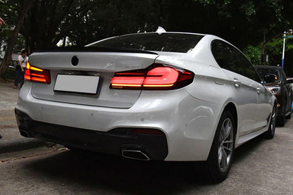 Full LED Taillights LCI Black Line Style for BMW 5 Series G30 Sedan (2017–2019) Static Turn