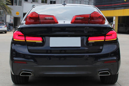 Full LED Taillights LCI Black Line Style for BMW 5 Series G30 Sedan (2017–2019) Static Turn