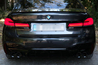 Full LED Taillights LCI Black Line Style for BMW 5 Series G30 Sedan (2017–2019) Static Turn