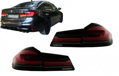 Full LED Taillights LCI Black Line Style for BMW 5 Series G30 Sedan (2017–2019) Static Turn