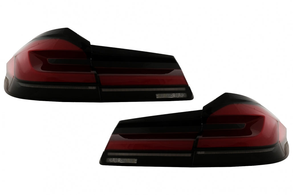 Full LED Taillights LCI Black Line Style for BMW 5 Series G30 Sedan (2017–2019) Static Turn
