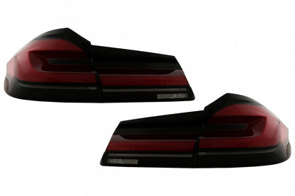 Full LED Taillights LCI Black Line Style for BMW 5 Series G30 Sedan (2017–2019) Static Turn