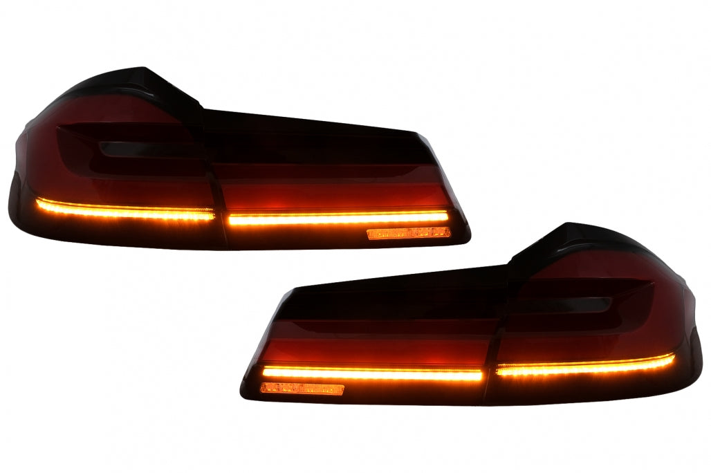 Full LED Taillights LCI Black Line Style for BMW 5 Series G30 Sedan (2017–2019) Static Turn
