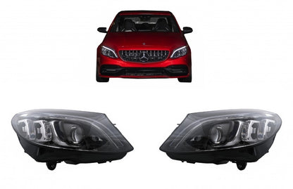 Full Multibeam LED Headlights for Mercedes C-Class W205 S205 (2014–2018) LHD