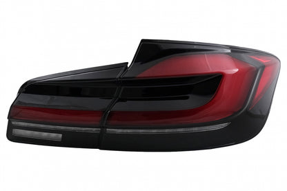 G30 LCI Style LED Taillights Red Black Sequential for BMW 5 Series F10 (2011–2017)