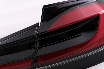 G30 LCI Style LED Taillights Red Black Sequential for BMW 5 Series F10 (2011–2017)
