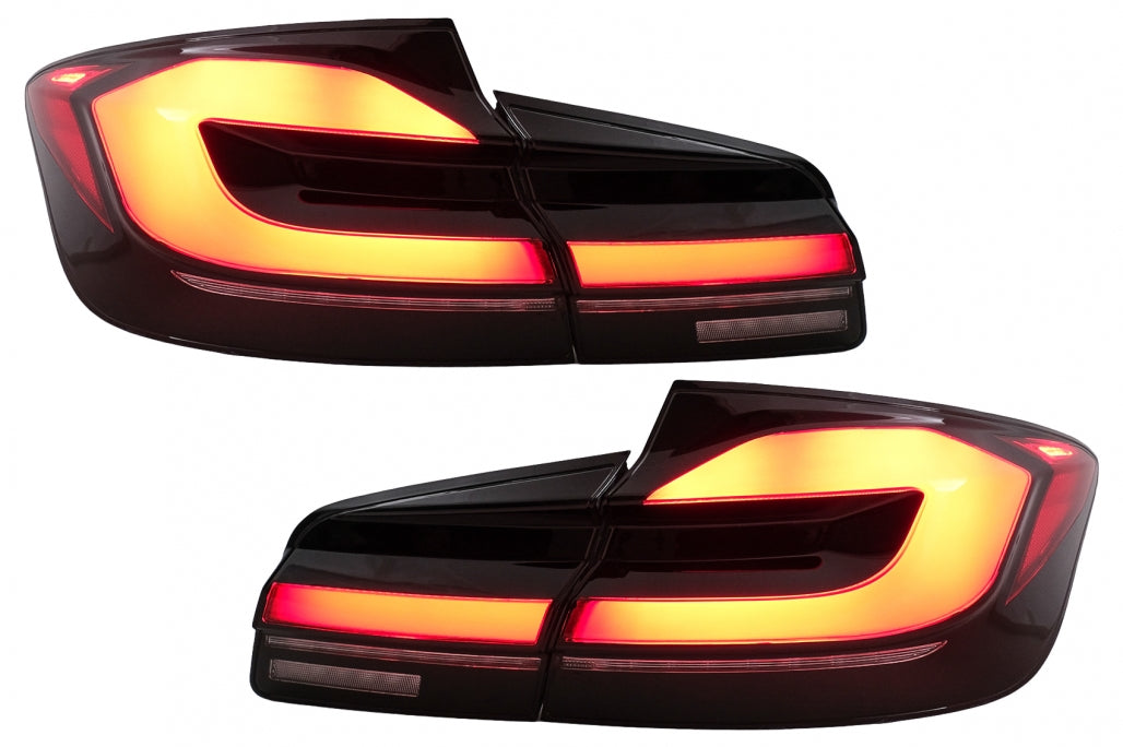 G30 LCI Style LED Taillights Red Black Sequential for BMW 5 Series F10 (2011–2017)