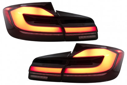 G30 LCI Style LED Taillights Red Black Sequential for BMW 5 Series F10 (2011–2017)