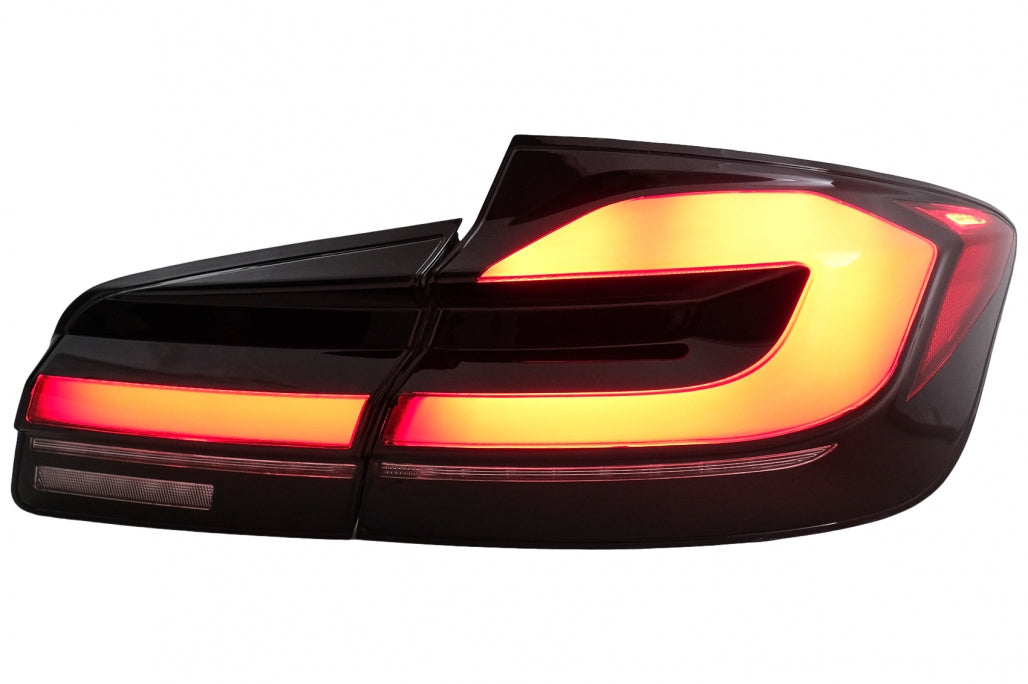 G30 LCI Style LED Taillights Red Black Sequential for BMW 5 Series F10 (2011–2017)