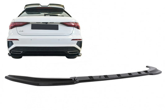 Gloss Black Rear Bumper Splitter Extension Sport Style for Audi A3 8Y S-Line Sportback (2020–2024)