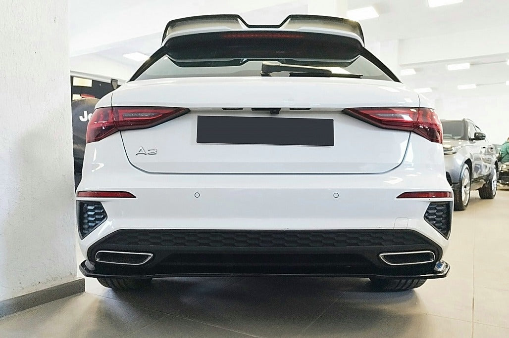 Gloss Black Rear Bumper Splitter Extension Sport Style for Audi A3 8Y S-Line Sportback (2020–2024)