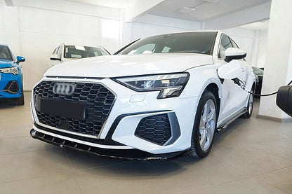 Gloss Black Side Skirt Extensions RS3 Style for Audi A3 8Y S-Line / S3 (2020–)