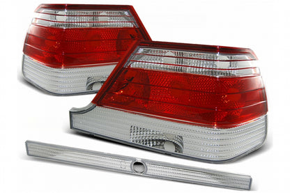 Halogen Taillights Red Clear for Mercedes S-Class W140 Sedan (1995–10.1998)