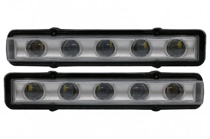 Headlight Covers with LED DRL for Mercedes G-Class W463 (1989–2012) G65 Design White