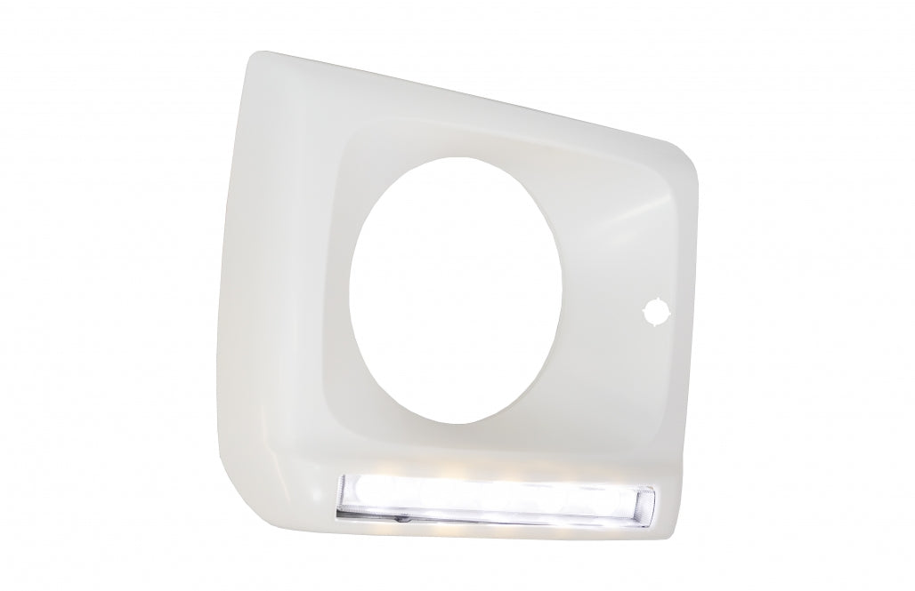 Headlight Covers with LED DRL suitable for Mercedes G-Class W463 (1989–2012) G65 Design Chrome
