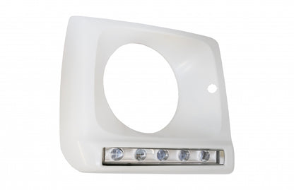 Headlight Covers with LED DRL suitable for Mercedes G-Class W463 (1989–2012) G65 Design Chrome