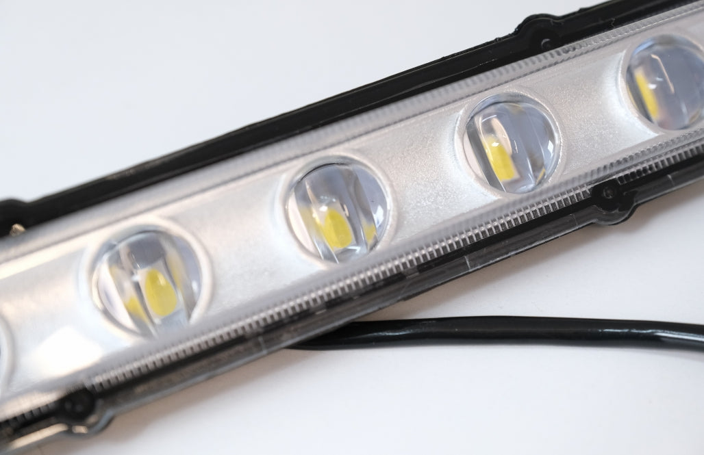 Headlight Covers with LED DRL suitable for Mercedes G-Class W463 (1989–2012) G65 Design Chrome