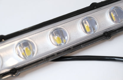 Headlight Covers with LED DRL suitable for Mercedes G-Class W463 (1989–2012) G65 Design Chrome
