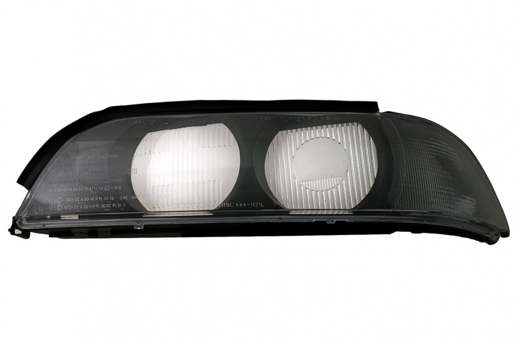 Headlight Lenses Left and Right Side Smoke Grey for BMW 5 Series E39 (1995–2000)