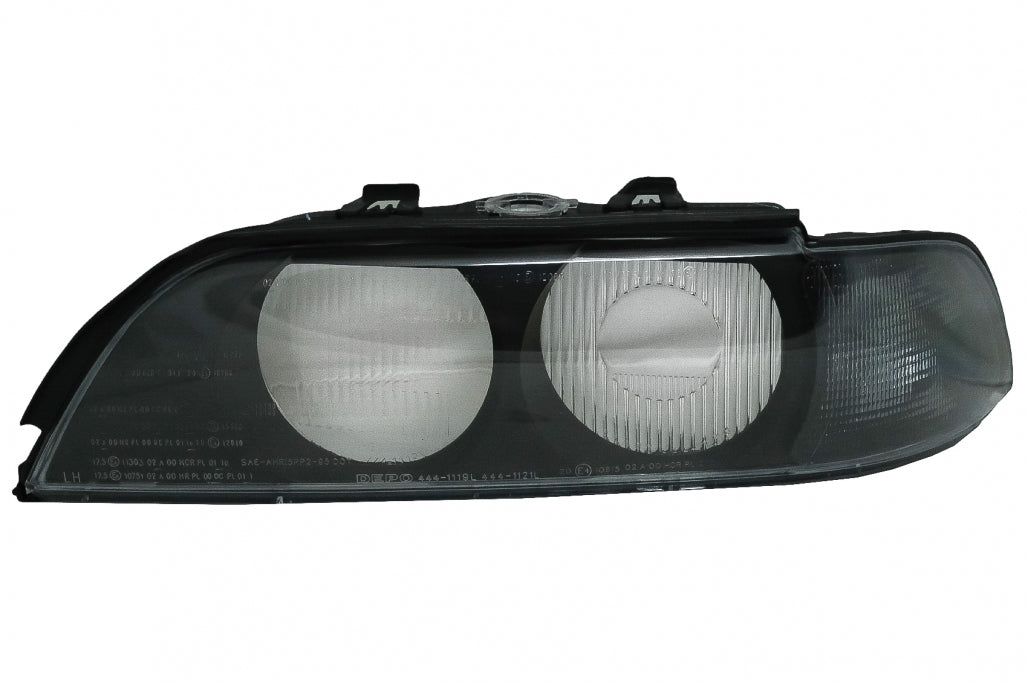 Headlight Lenses Left and Right Side Smoke Grey for BMW 5 Series E39 (1995–2000)