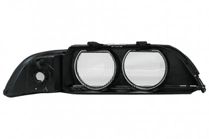 Headlight Lenses Left and Right Side Smoke Grey for BMW 5 Series E39 (1995–2000)