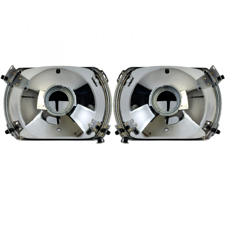 Headlight Reflectors Set Manual Adjustment 6-Pin for Mercedes R107 SL  C107 SLC (1971–1989)