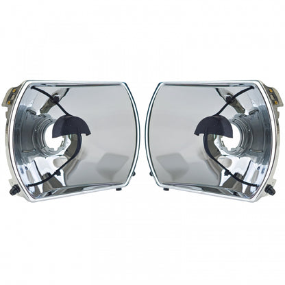 Headlight Reflectors Set with Adjustment 5-Pin for Mercedes R107 SL  C107 SLC (1985–1989)