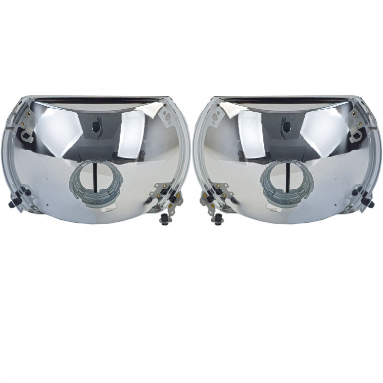 Headlight Reflectors Set with Adjustment 5-Pin for Mercedes R107 SL  C107 SLC (1985–1989)