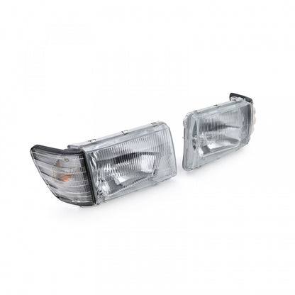 Headlight Set 6-Pin without LWR with White Indicators for Mercedes SL R107  SLC C107 (1971–1989)