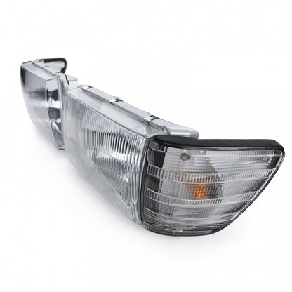 Headlight Set 6-Pin without LWR with White Indicators for Mercedes SL R107  SLC C107 (1971–1989)