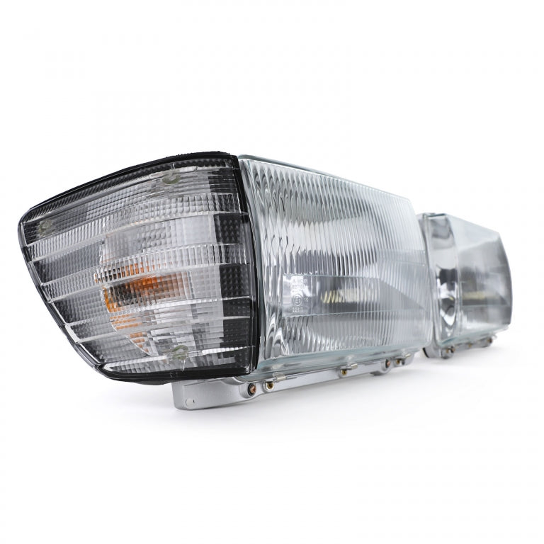 Headlight Set 6-Pin without LWR with White Indicators for Mercedes SL R107  SLC C107 (1971–1989)