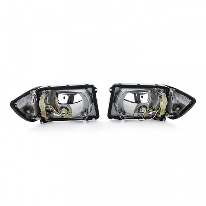 Headlight Set 6-Pin without LWR with White Indicators for Mercedes SL R107  SLC C107 (1971–1989)