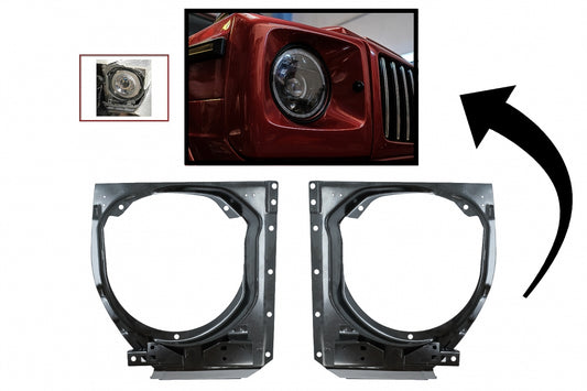 Headlight Support Mounting Brackets for Mercedes G-Class W463 (1990–2006) Upgrade to Facelift (2007–2018)