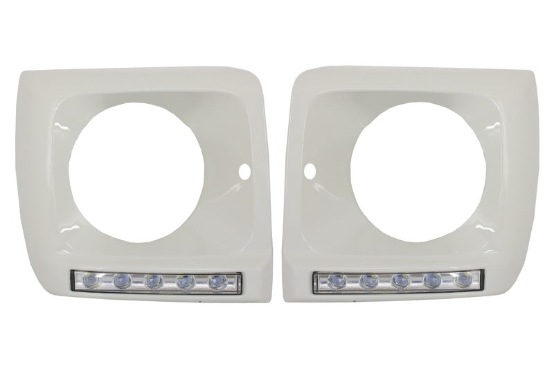 Headlights G65 Design Bi-Xenon Look Black with White LED DRL for Mercedes G-Class W463 (1989–2012)