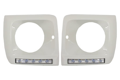 Headlights G65 Design Bi-Xenon Look Black with White LED DRL for Mercedes G-Class W463 (1989–2012)