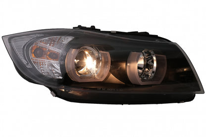 Headlights U-LED 3D Halogen Black for BMW 3 Series E90 E91 LHD (2005–2008)