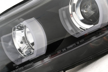 Headlights U-LED 3D Halogen Black for BMW 3 Series E90 E91 LHD (2005–2008)