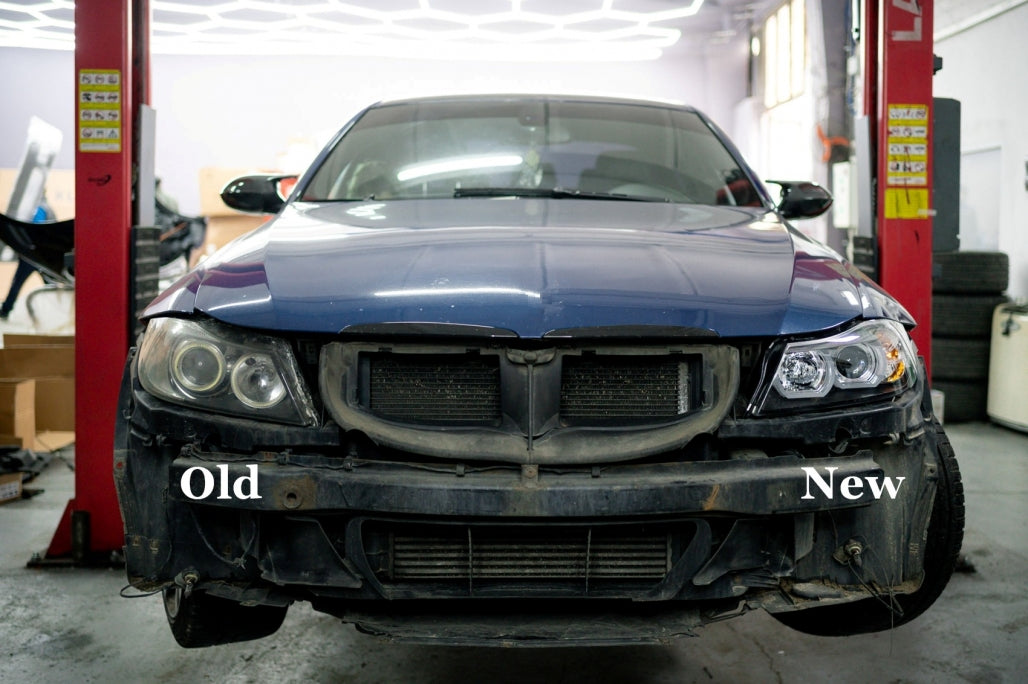 Headlights U-LED 3D Halogen Black for BMW 3 Series E90 E91 LHD (2005–2008)