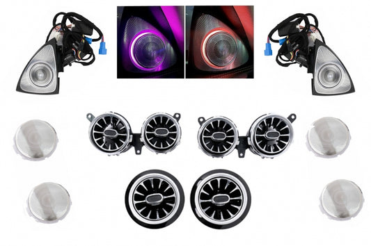 Interior LED Upgrade Kit 64 Colors with Rotary Tweeters for Mercedes E-Class W213 S213 (2016–2019)