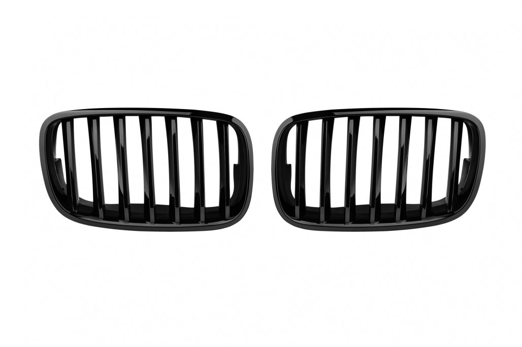 Kidney Grilles Black Lacquer for BMW X5 E70 (2007-2013) X6 E71 (2008-2011)